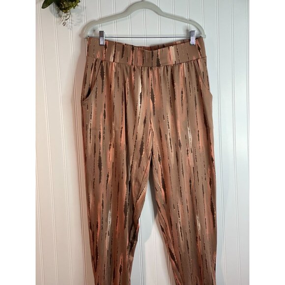 Laurie Felt LounGy By Giuliana Striped Jogger Pants Large - Picture 7 of 14